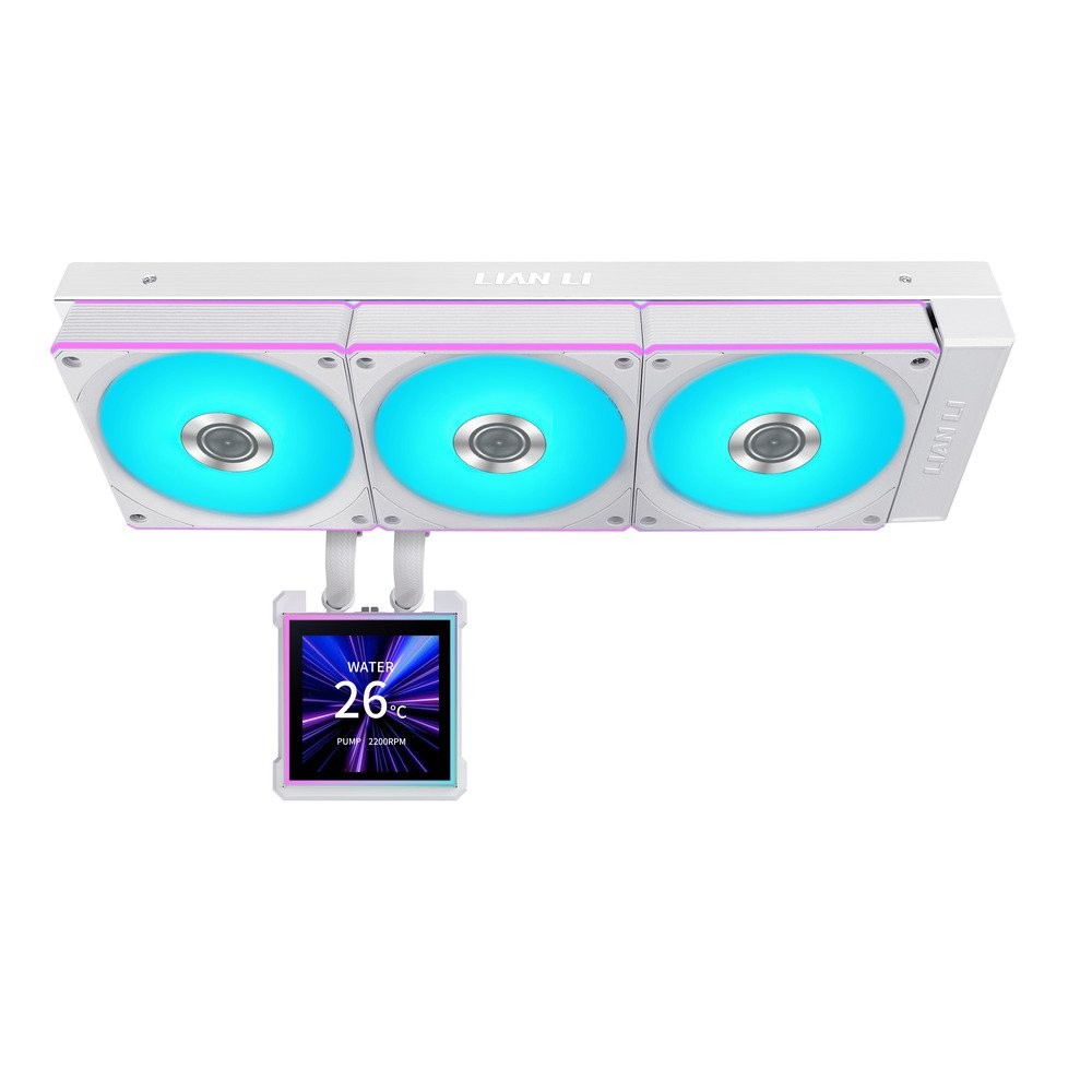 LIAN-LI Hydroshift II LCD-S 360 CL HS2LCDS36CW CPU Cooler 360mm AIO 3x 120 RGB W