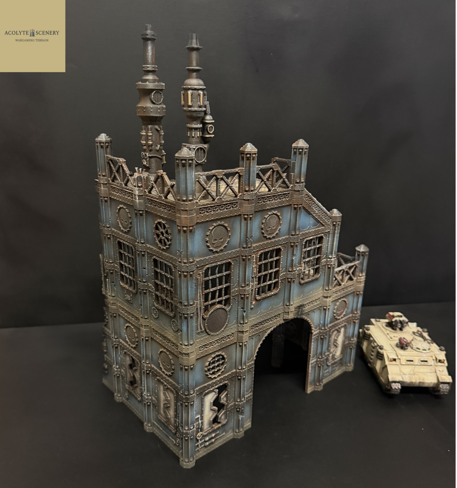 Wargaming Terrain Easy-Build 2 Storey Factory (FR) compatible with Warhammer 40k