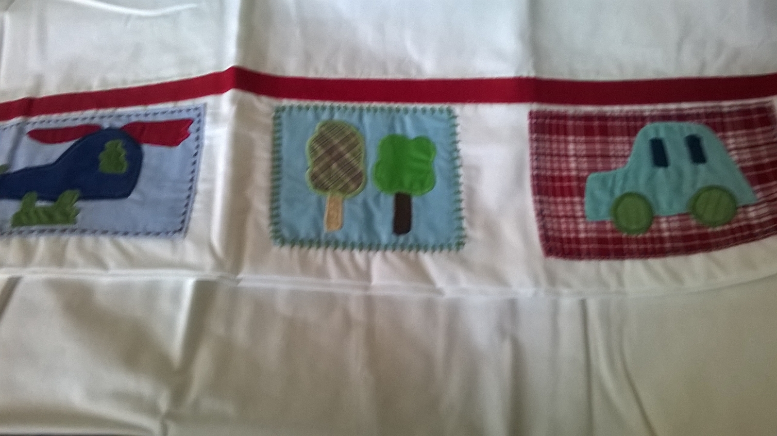 New Pottery Barn Kids TRANSPORTATION Applique PILLOWCASE Helicopter Car Vehicle
