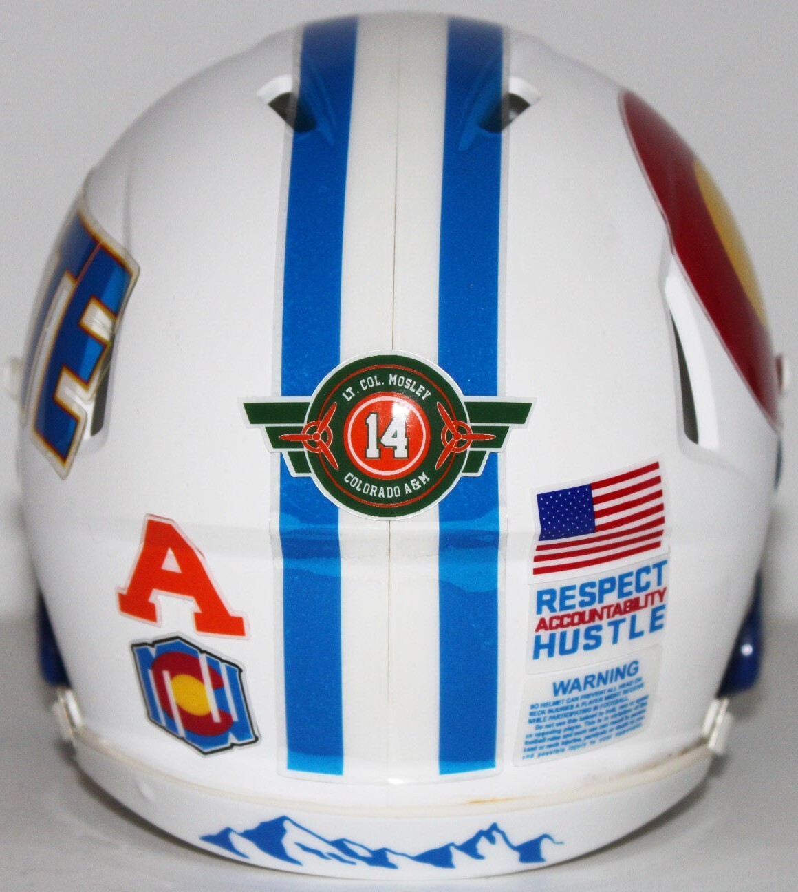 2024 Colorado State Rams Custom Riddell Mini Helmet vs UTEP