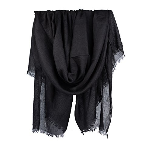 Women Summer Scarfs Large Long Lightweight Linen Beach Gauze Shawl Wrap 75”×43”