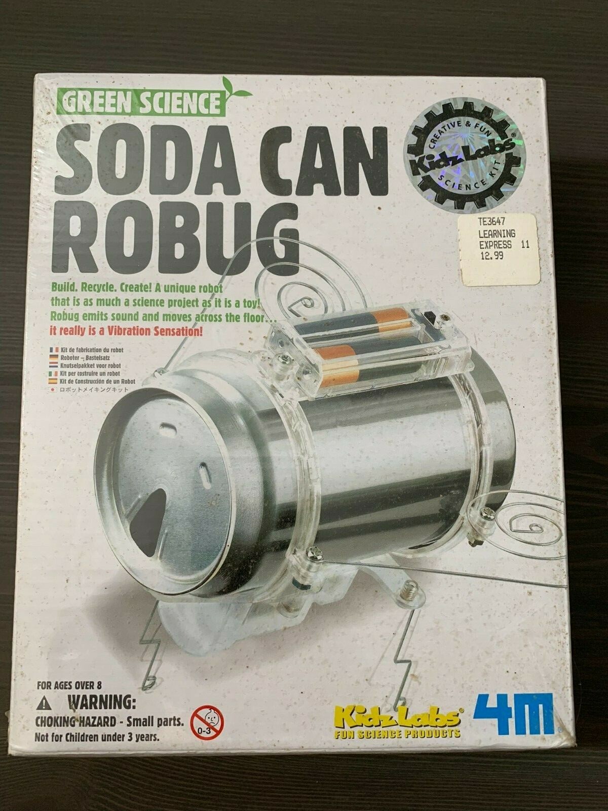 Green Science Soda Can Robug KidzLabs Fun Science Project In Original Packaging