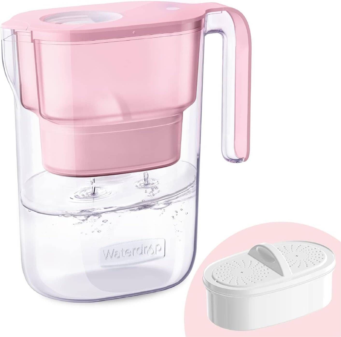 Waterdrop Water Filter Pitcher with 1 Filter, 5X Times Lifetime, Lasts 200 Gallo