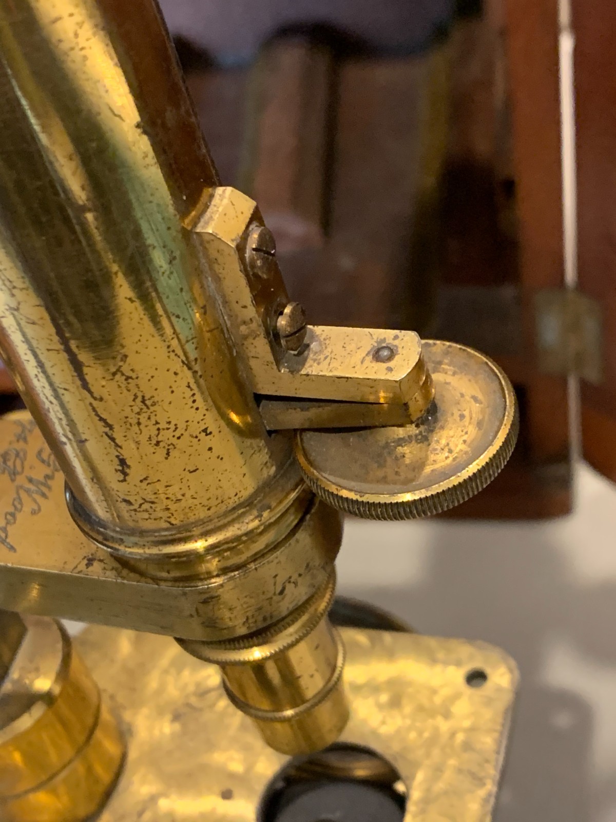 ANTIQUE MICROSCOPE EG WOODS LONDON