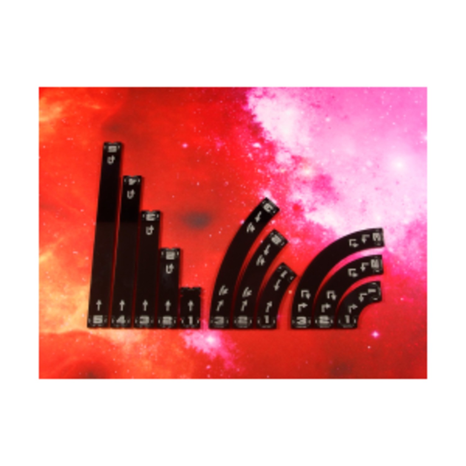 Micro Art Gaming Template Space Fighter - Move Templates - Black New