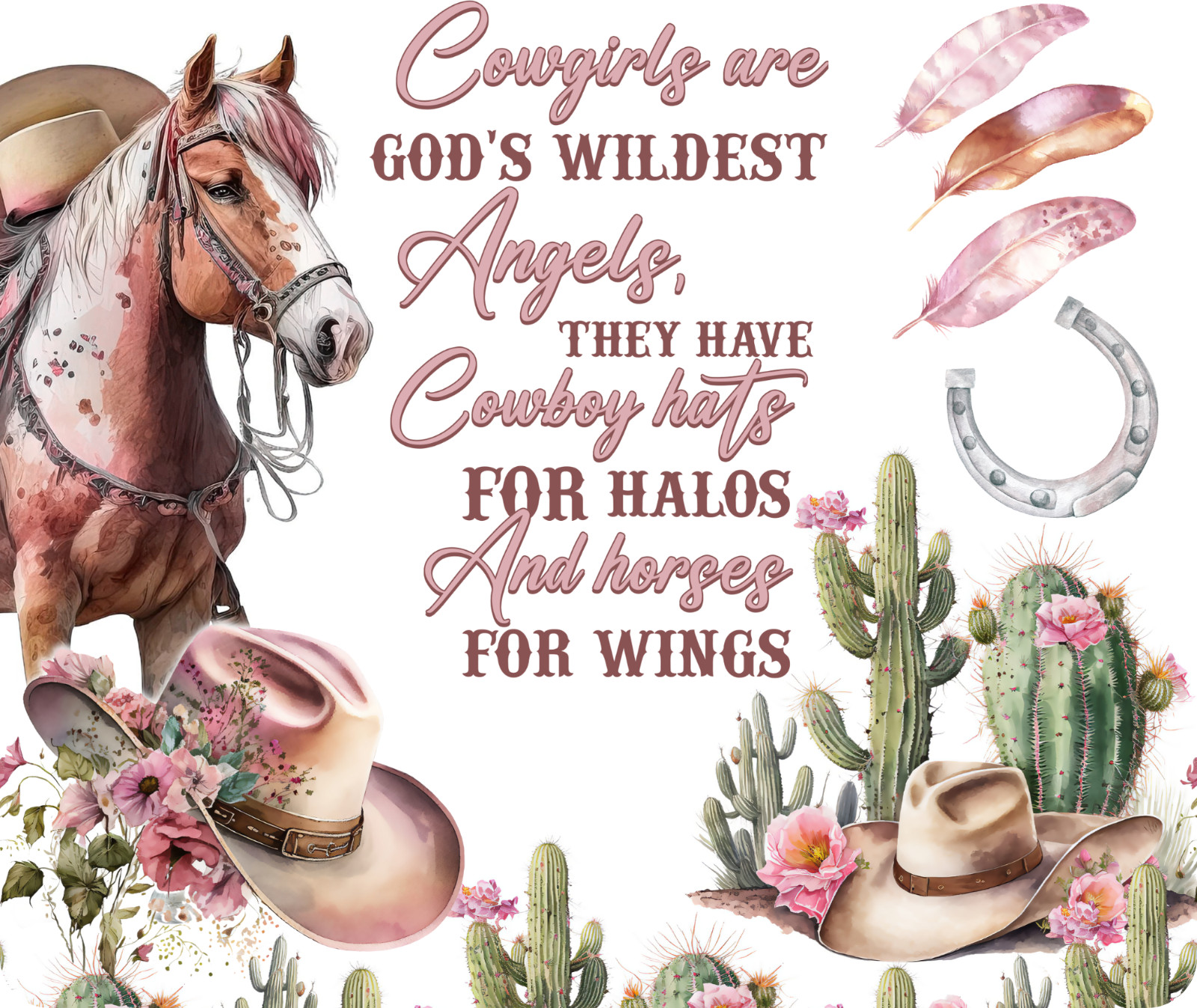 Cowgirls are Angels, Mouse Pad, Sublimated, Can Personalize/Made to Order(mp118)