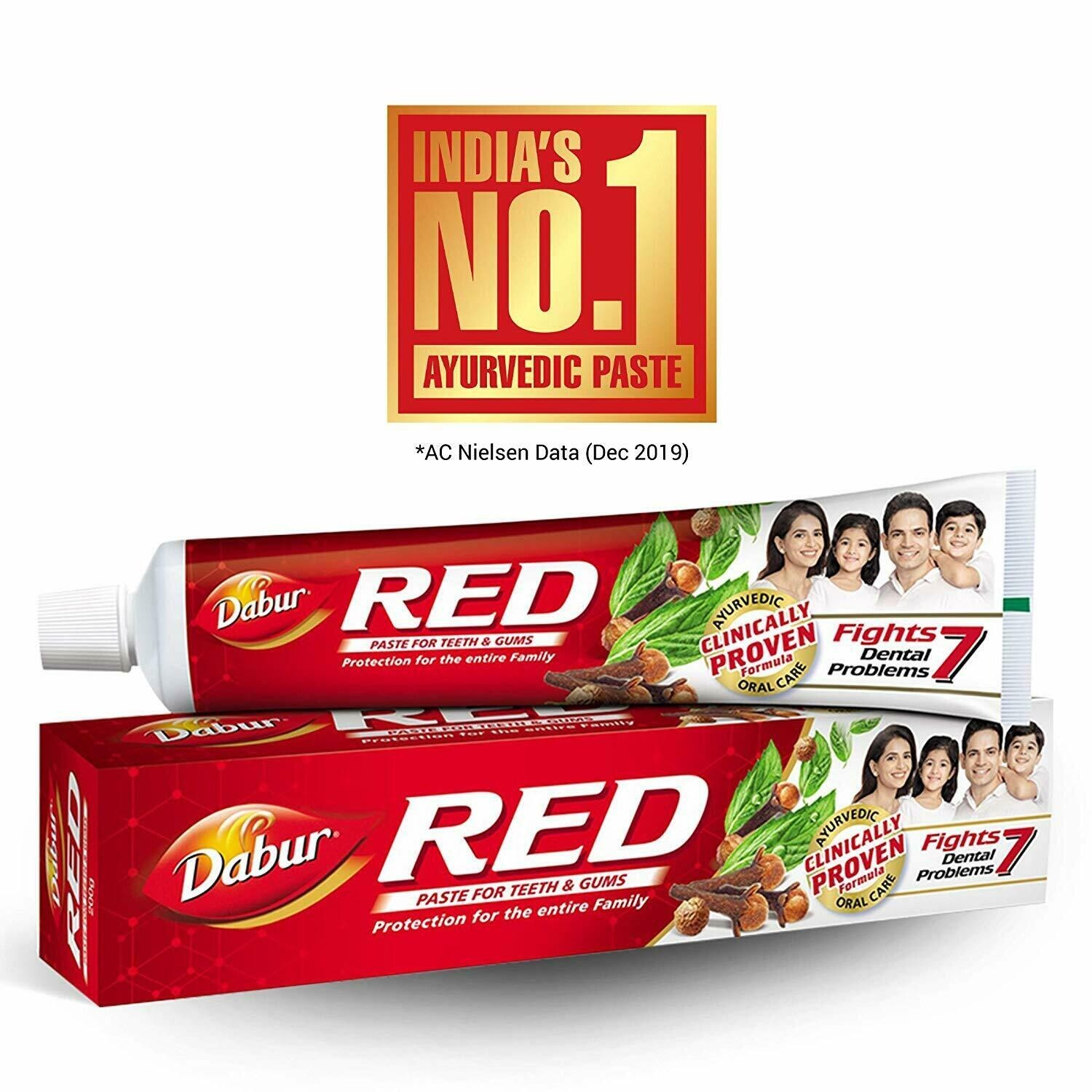 12X Dabur Red Toothpaste - 100% Genuine Paste for teeth and gums 40g