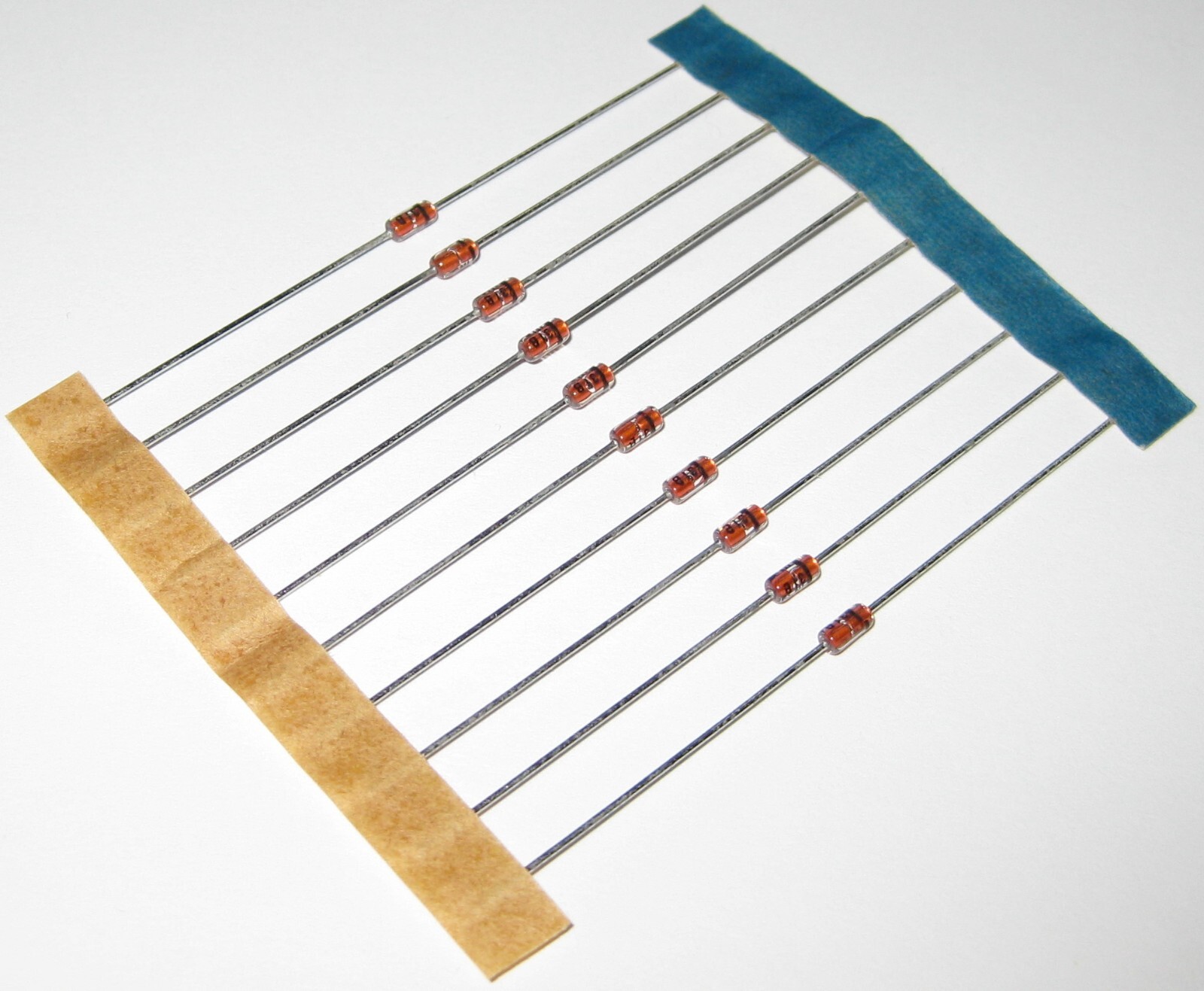 10 X 5.1 V Zener Diodes - Diodes Inc 1N5231B - 500mW - DO-35 Case - Lot of 10