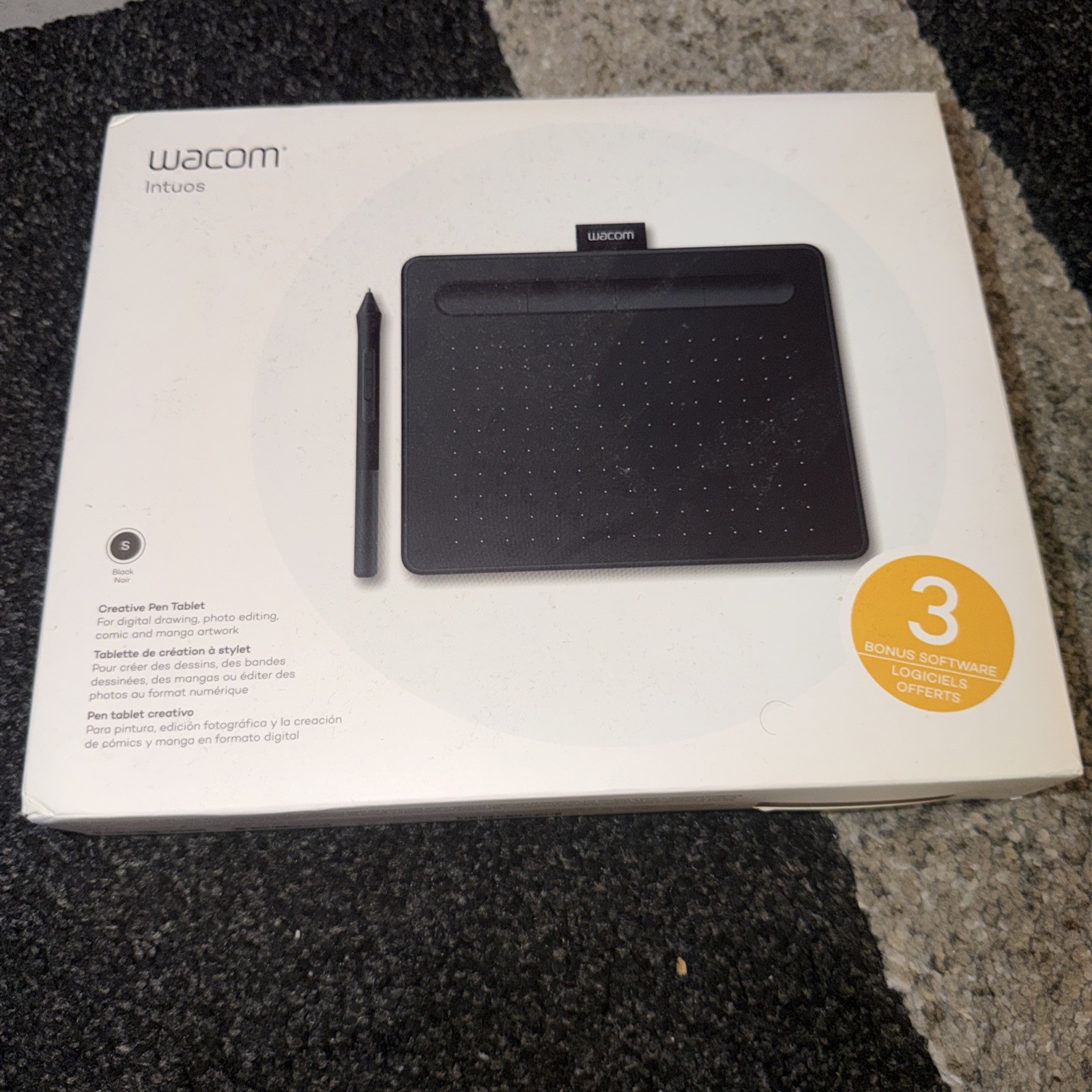 Wacom Intuos CTL-4100 Small Drawing Tablet - Black Unused Box Pen Digital Draw