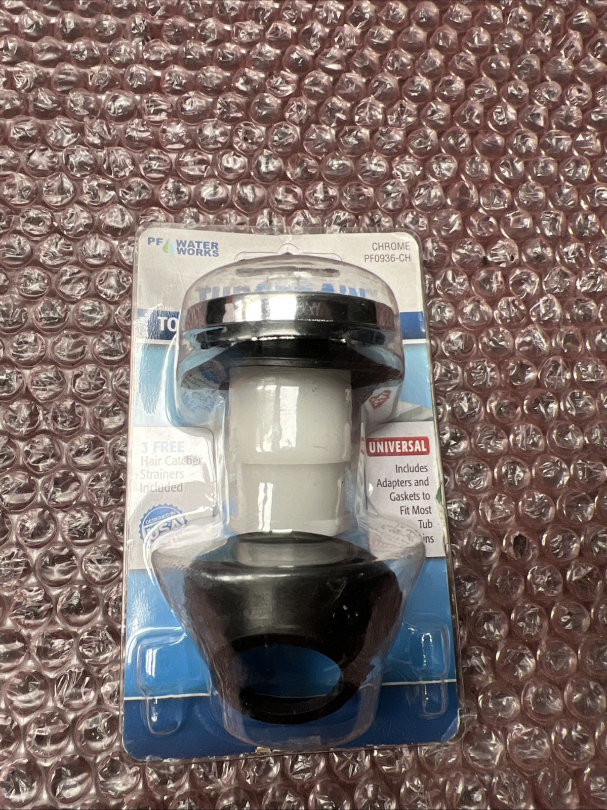 PF Waterworks Fits 3/8" and 5/16" TUBSTRAIN Toe Touch Drain Stopper PF0936-CH