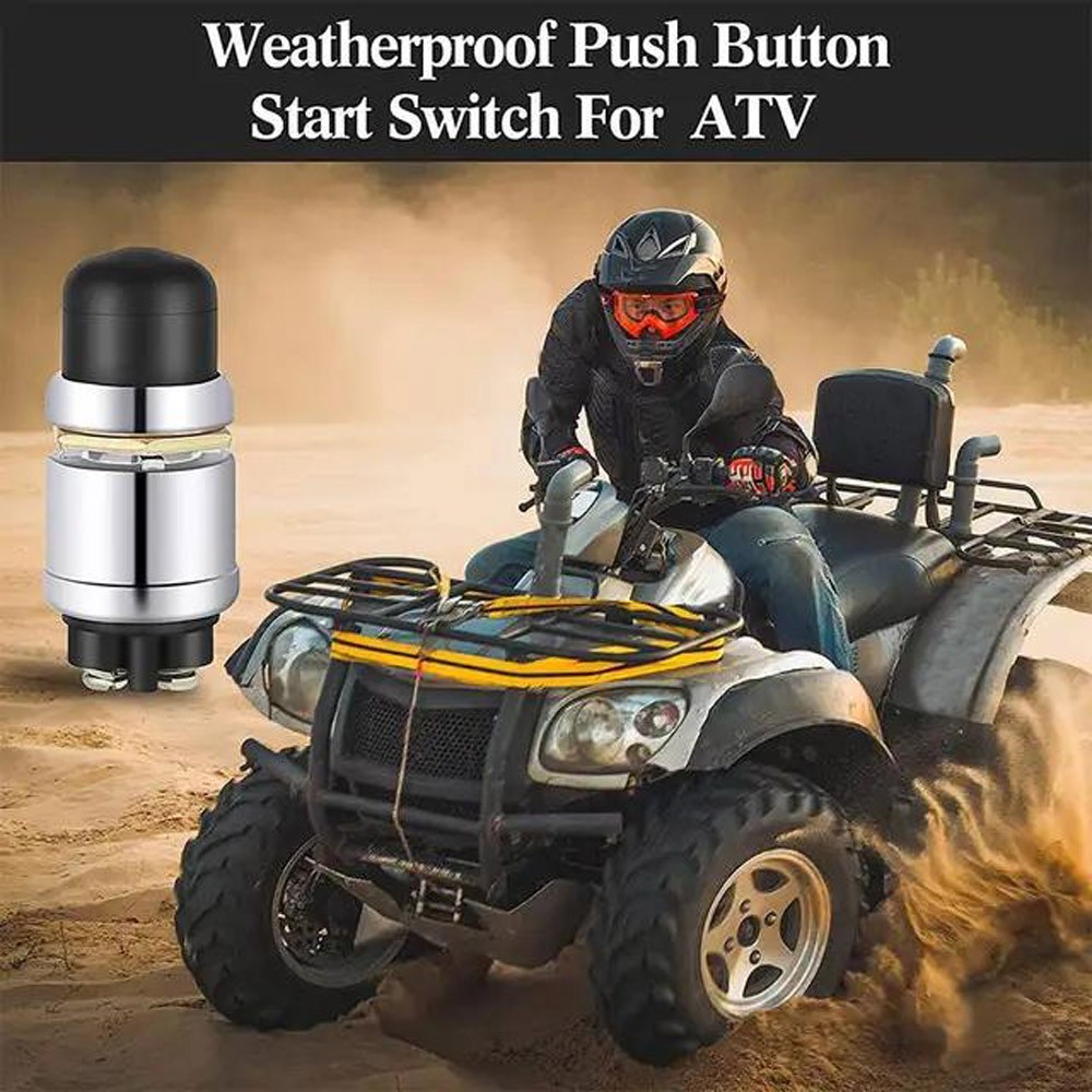 4 PCS 12 Volt DC Heavy-Duty Start Momentary Push-Button Starter 50 Amps Switch
