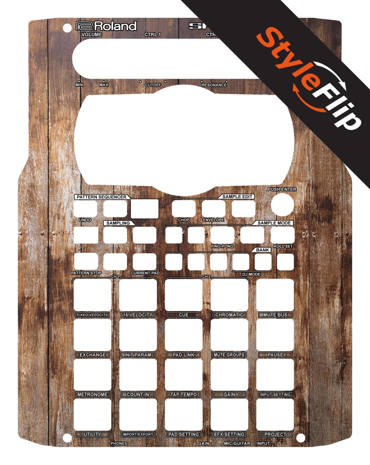 Roland SP-404 MKII Skins | Wood 1 | Protective Decal | StyleFlip Skins