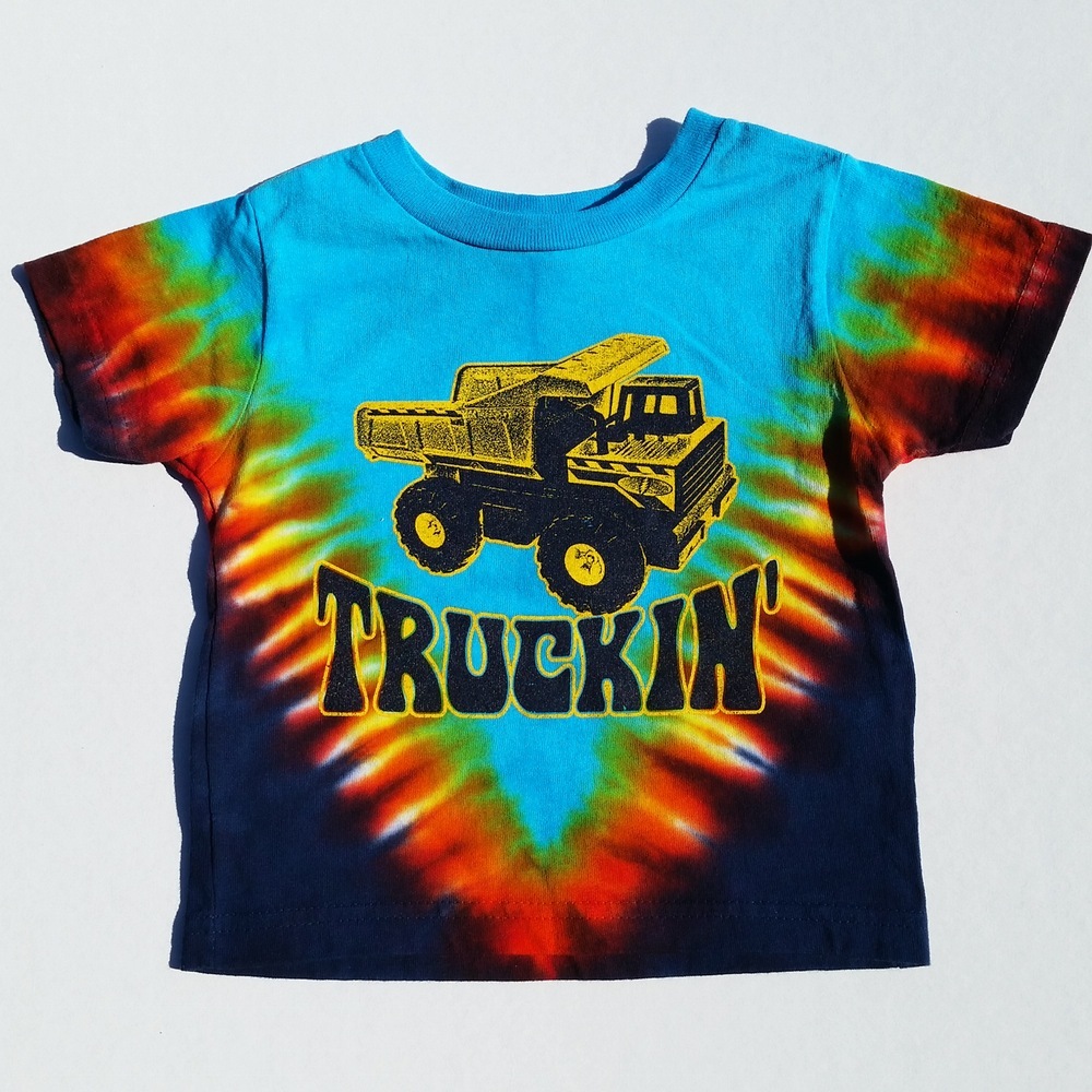 Truckin toddler youth tiedye tee - Grateful Dead deadhead gift Trucking tshirt