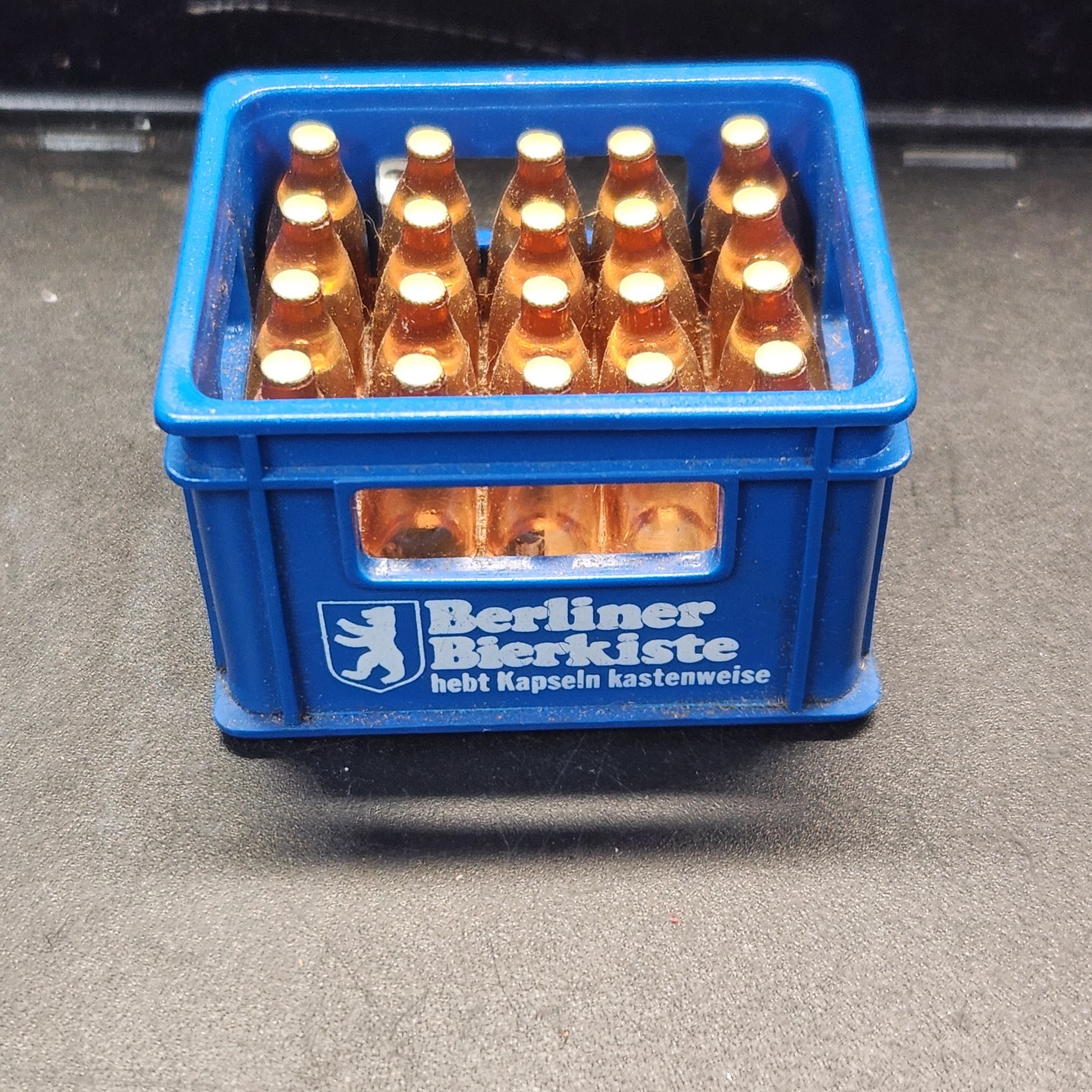 Vintage Berliner Beer Bottle Opener. Looks Like A Crate With Beer Bottles In It.