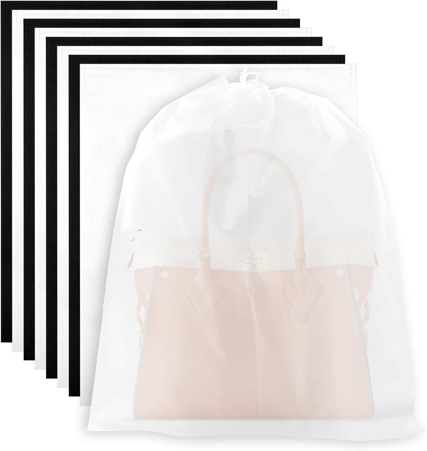 8Pack Large Dust Bags for Handbags 15.7x18.9" Breathable Purse Shoe Storage Pouc