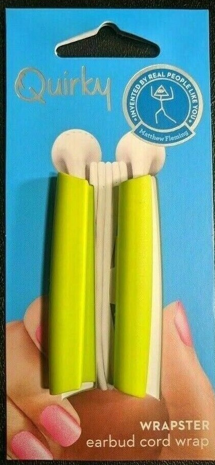 Quirky Wrapster Earbud Cord Wrap iPhone iPod Headphones Organizer - Green