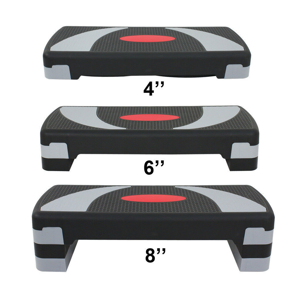 31" Exercise Step Platform Adjustable Aerobic Step Platform Workout Stepper Home