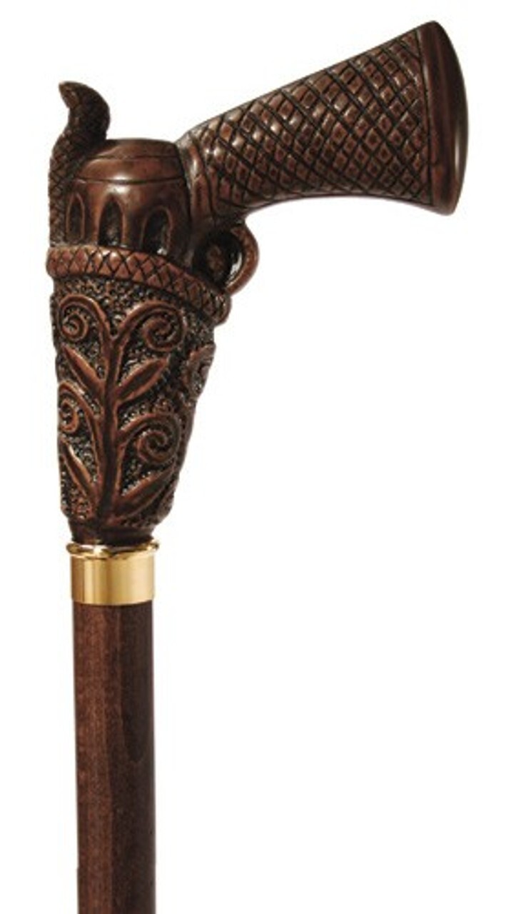 Concord Peacemaker-Wild West Movies Walking Cane-Hardwood Shaft Stick Mens Cane