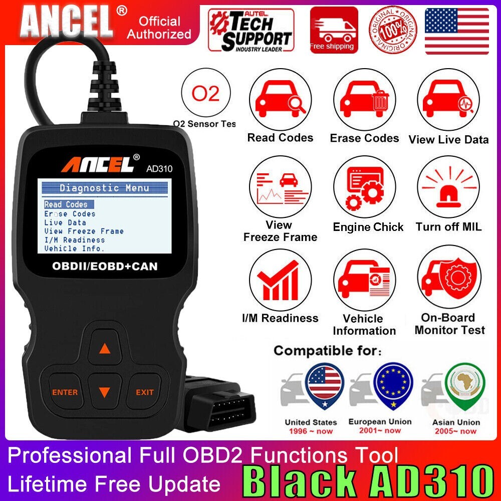 Range Rover OBDII OBD2 Car Fault Code Service Reader Reset Scanner AD310 Tool US