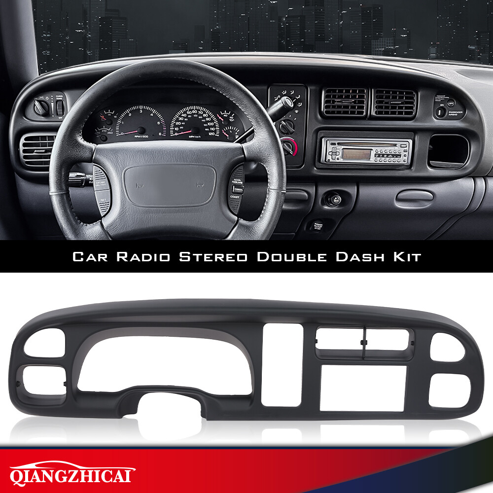 Fit For 98-2002 Dodge Ram 1500 2500 3500 Double Din 2-DIN Complete Dash Kit USA