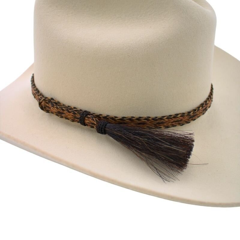 Braided Horsehair Hat Band for Western Cowboy Hats, Fits All Styles - Sundown