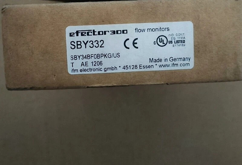 New In Box IFM SBY332 Flow Sensor 24V