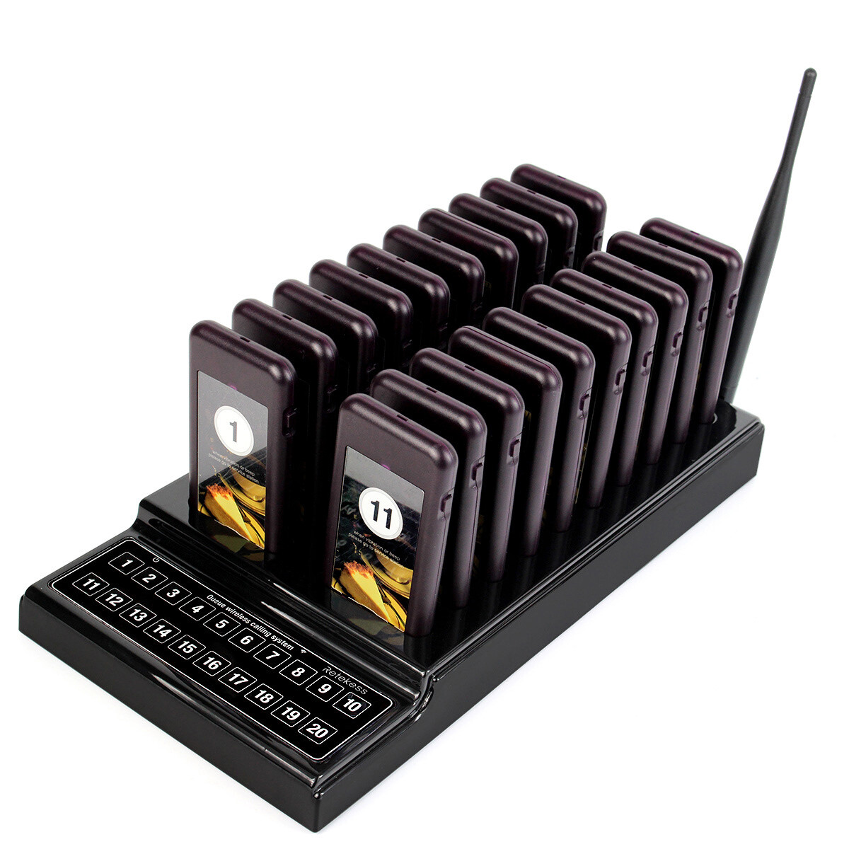 Retekess T111 Restaurant 20 Coaster Wireless Paging Queuing Calling System Cafes