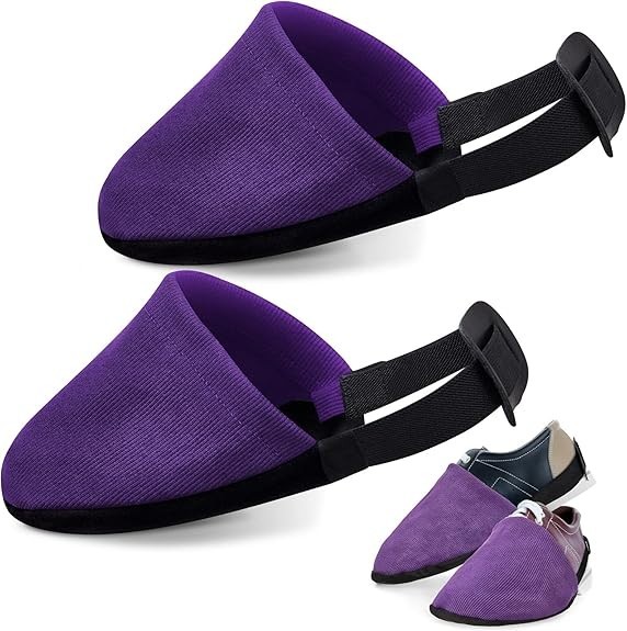 Bowling Shoe Slide, 2 Pack/ 1 Pair Adjustable Sole Large, Purple