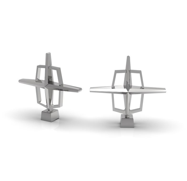 1:24 Lincoln Continental Hood Ornament  61-64. Set of two.