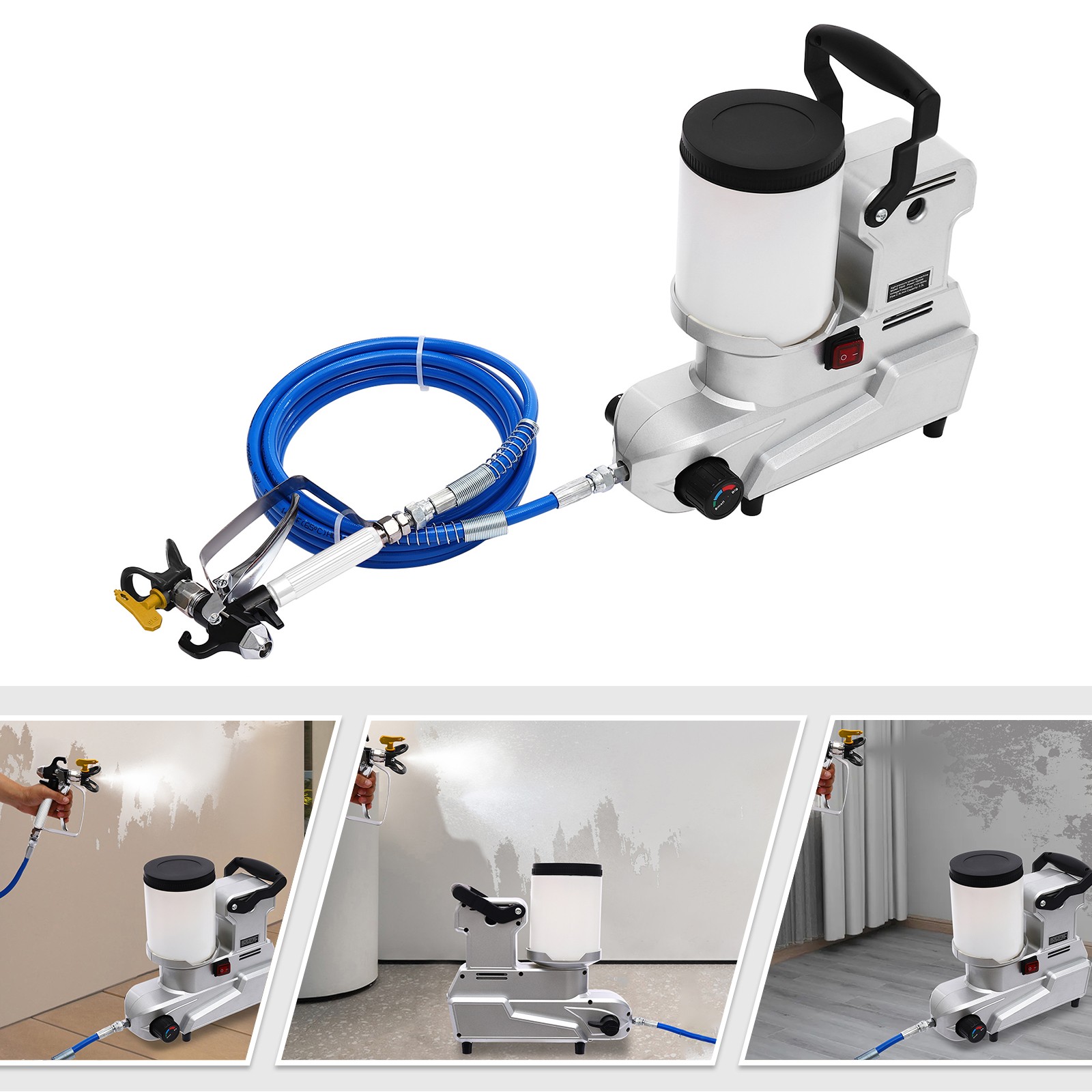 Airless Sprayer Portable Small Real Stone Paint Sprayer Small Paint 2.5L Hopper