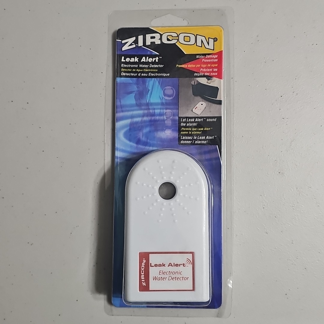 Zircon Leak Alert, Electronic Water Detector, Damage Prevention, 85dB Alarm