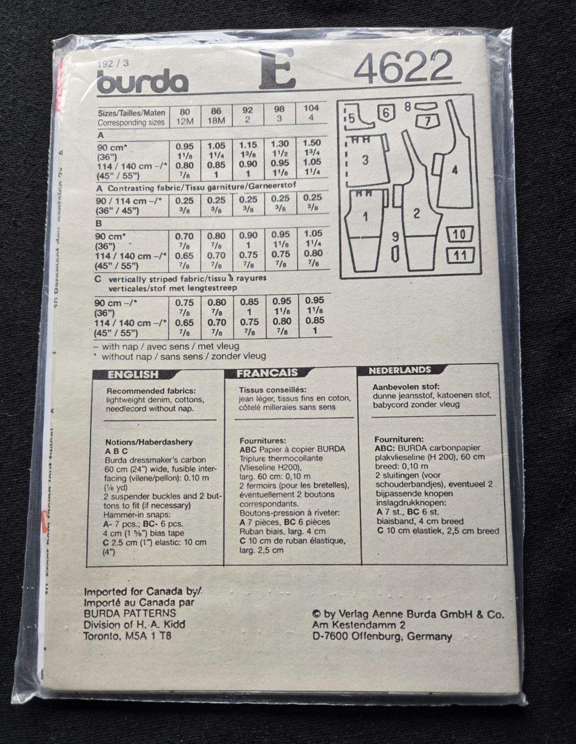 You Choose Children' Clothing Sewing Patterns
