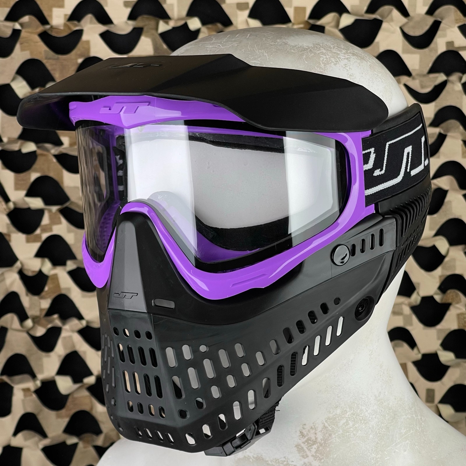 NEW  JT ProFlex Paintball Mask - Purple/Black w/ 1 Lens (23133) - Clear