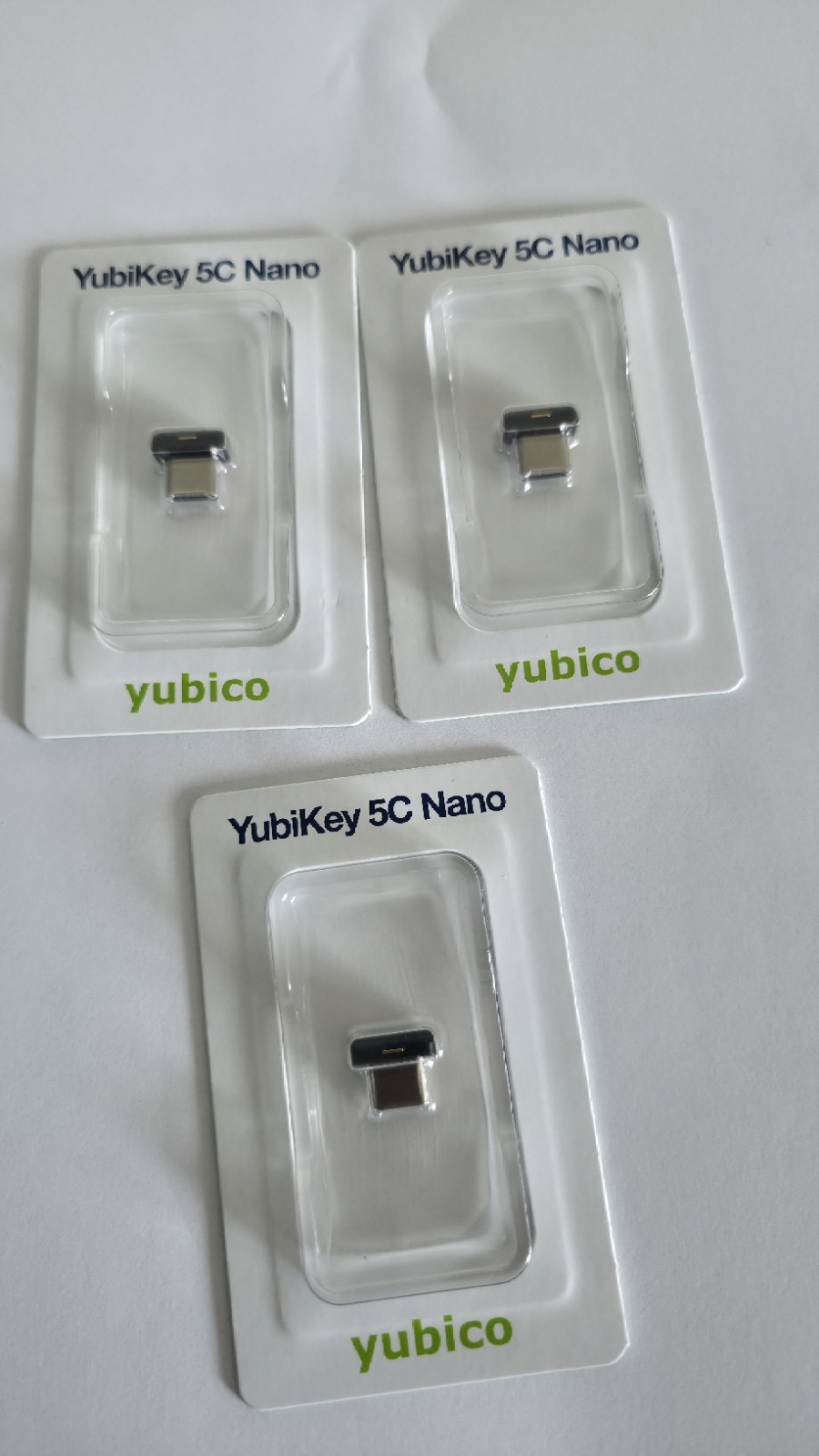 3 Yubico YubiKey 5C Nano Two-Factor Auth 2FA Security Key USB-C FIDO2