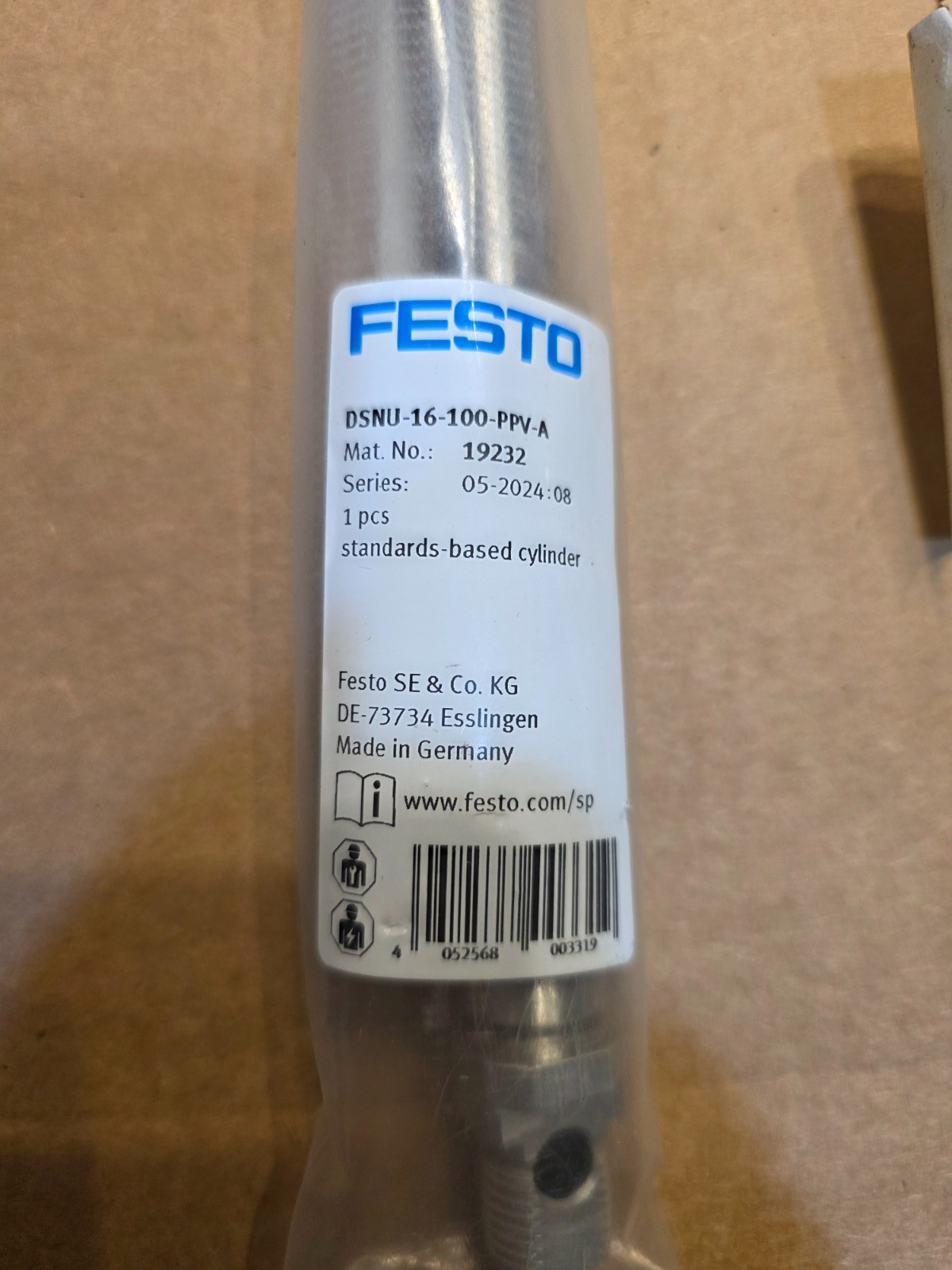 NEW FESTO 100MM STROKE PNEUMATIC CYLINDER DSNU-16-100-PPV-A 19232 Free Ship