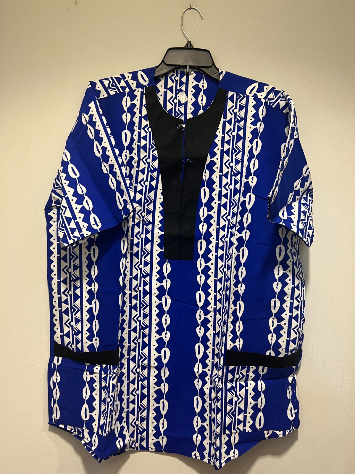 African clothing for men-Dashiki m-5X blue