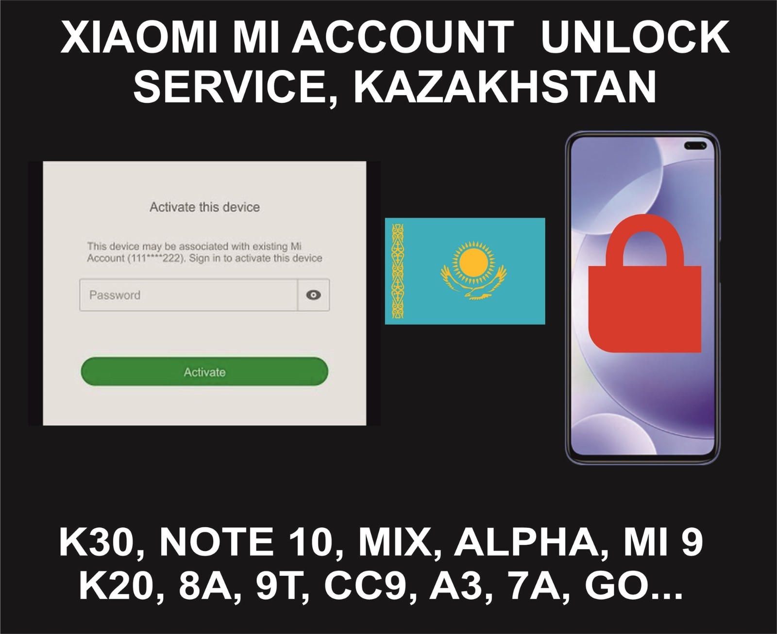 Xiaomi ID, Account, Remove, All Models, Kazakhstan Accounts Devices
