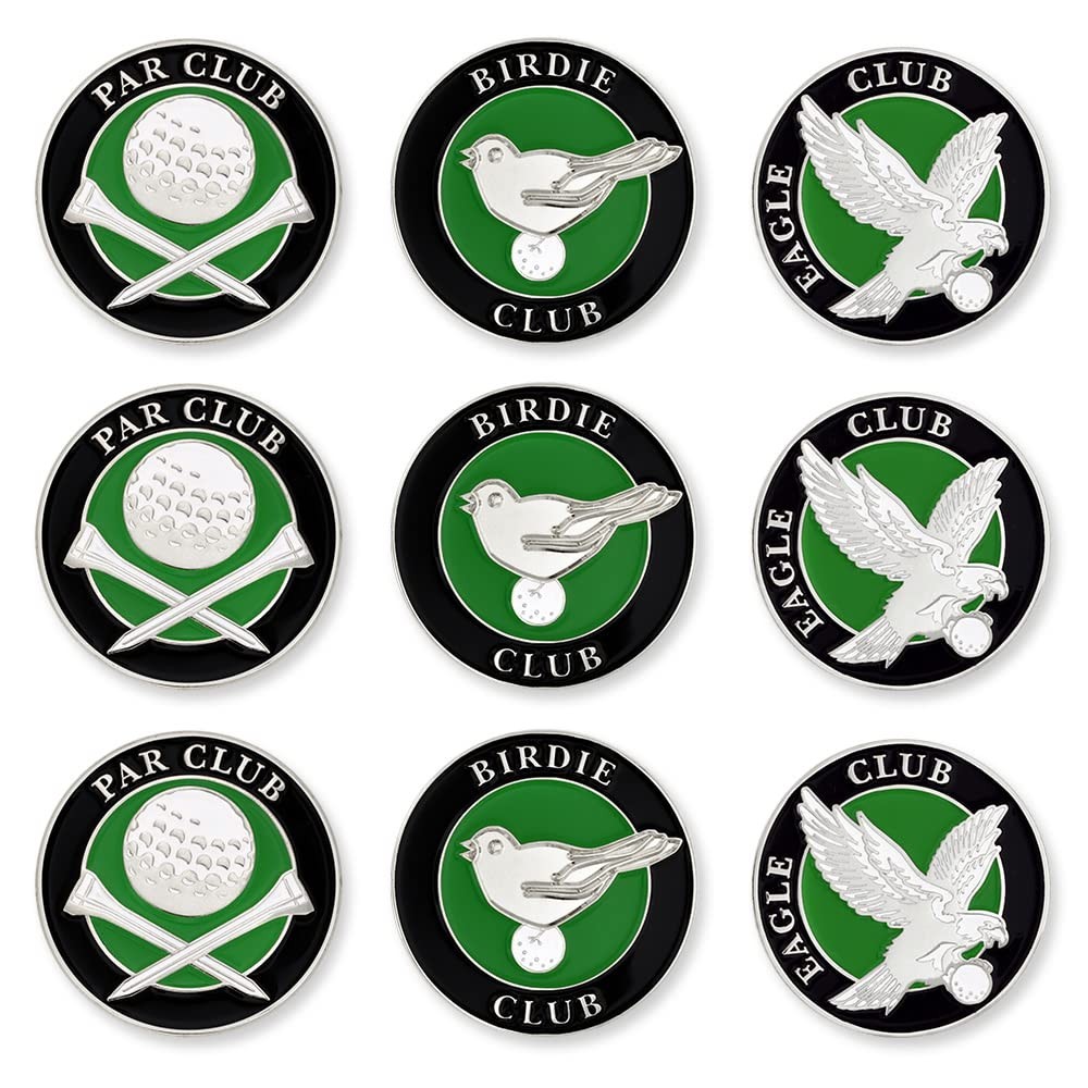 Golf Club Bundle Pack of 9 Golf Ball Markers  Accessories for Men and Women –...