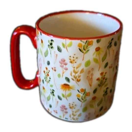 Bella 10 Strawberry Street FloralCeramic Mug"Consider How The Wildflowers Grow"