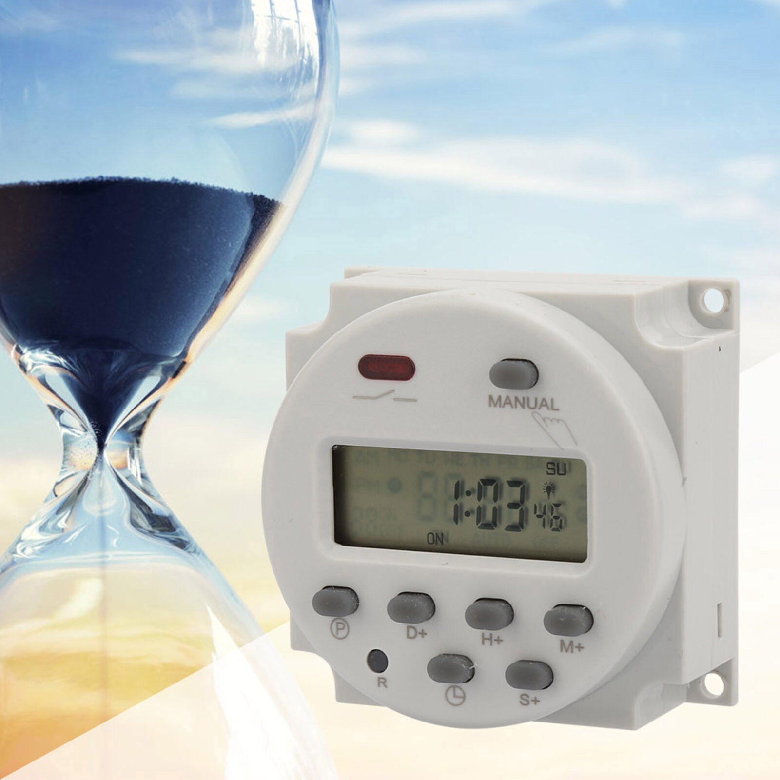Small Type 7 Days Programmable Digital Displayed Timer Switch 1S~168h 5VA(5V DC)