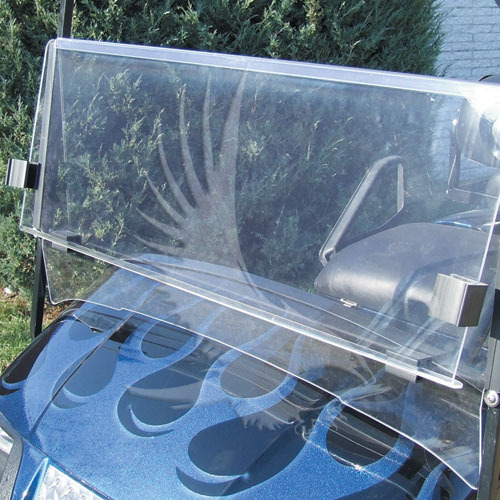 EZGO TXT Clear Folding Windshield 1994-2013  High Quality Golf Cart Part