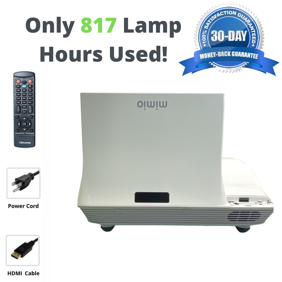 Interactive Ultra Short Throw Mimio Projector 280 DLP Projector - 817 Hours Used