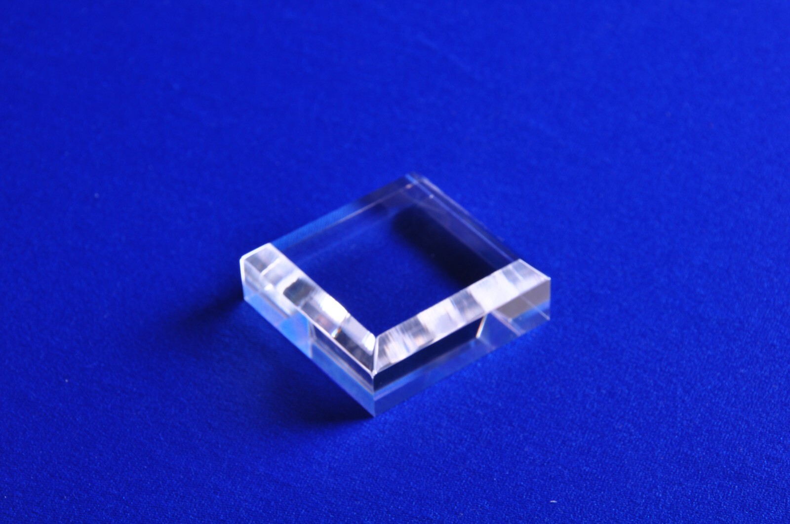 Clear Acrylic Square Beveled Display Base, 3" W x 3"L  x 3/4" High FREE SHIPPING