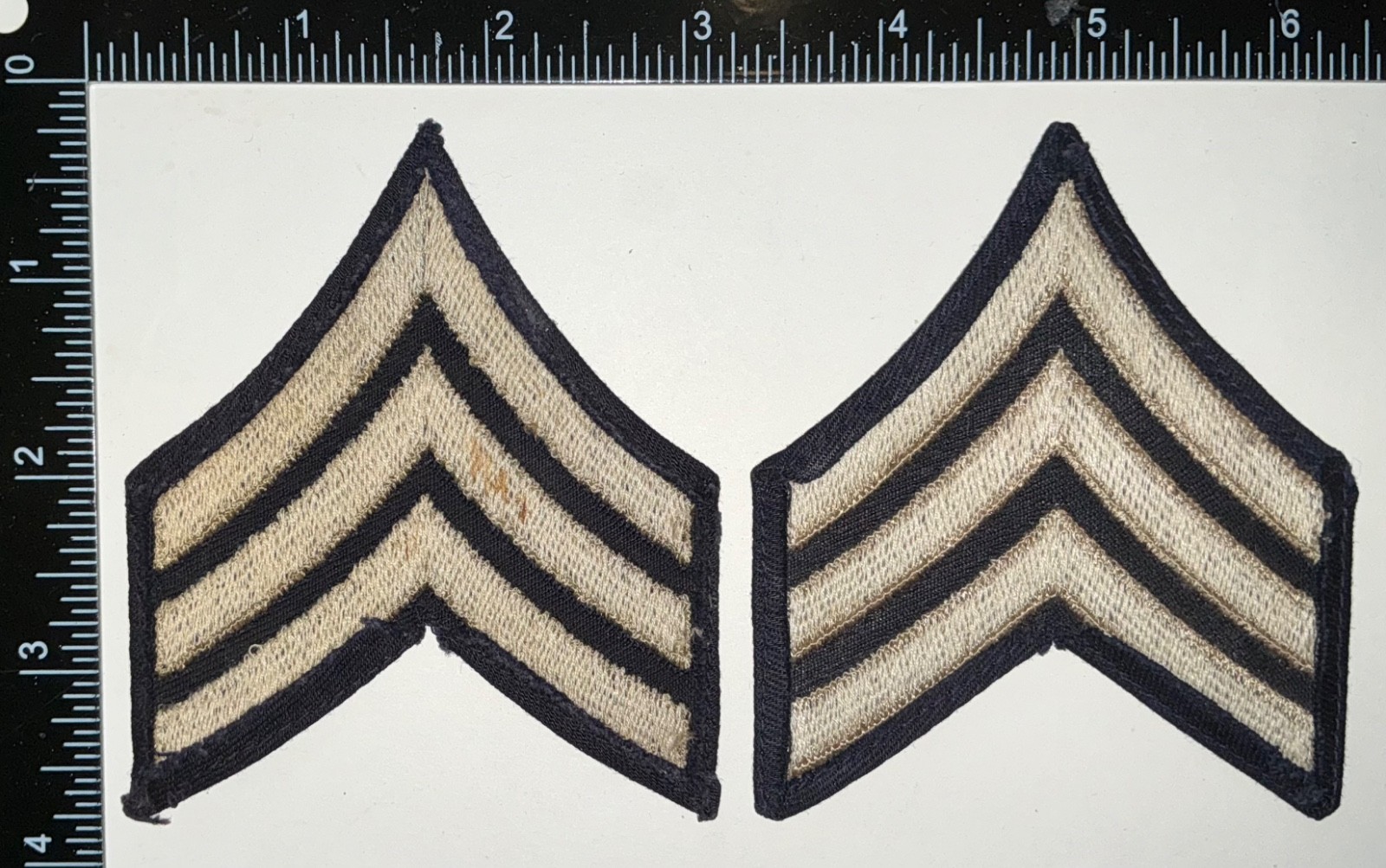 WWII US Army Buck Sergeant Sgt CHEVRON Patch PAIR