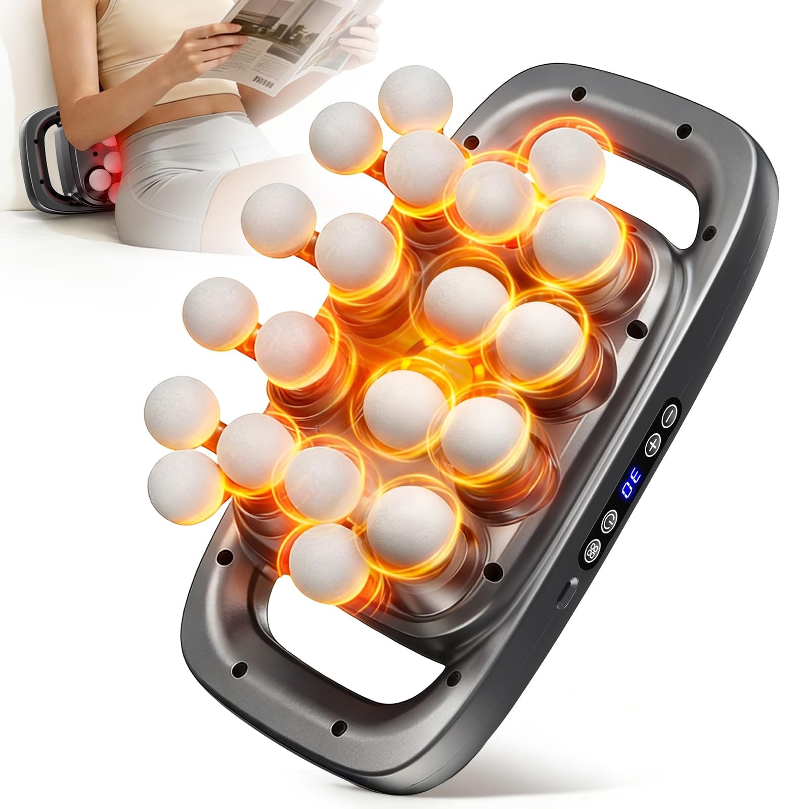 20-Head Massage Gun, 3 Modes and 30 Speed Levels | 20-head wide coverage, qui...