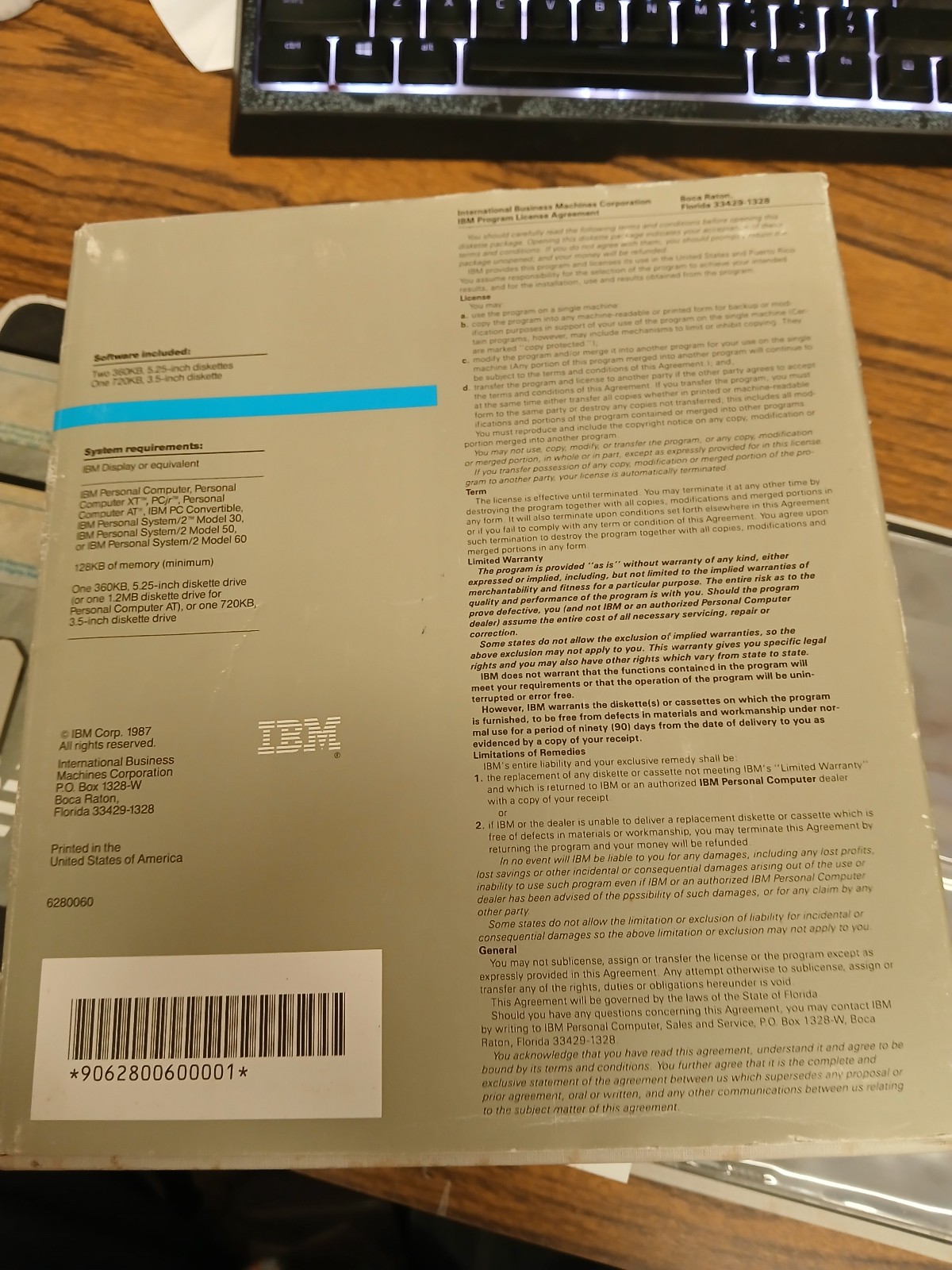 IBM DOS 3.30 Disk Operating System 1987 1st Edition 5.25/3.5" Software Disks CIB