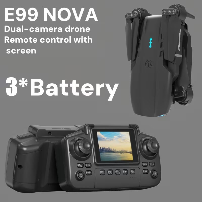 Drones with HD Camera 4K Dual RC Drone WIFI FPV Foldable Quadcopter 3 Battery