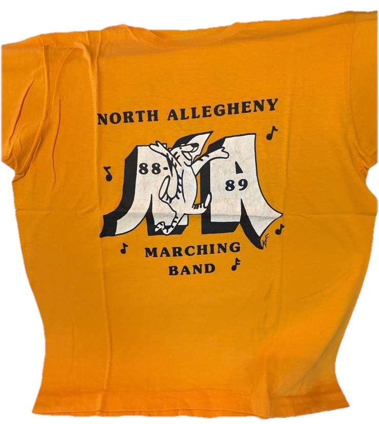 Vintage 1988 North Allegheny Marching Band Hall of Fame T-Shirt Gold XL