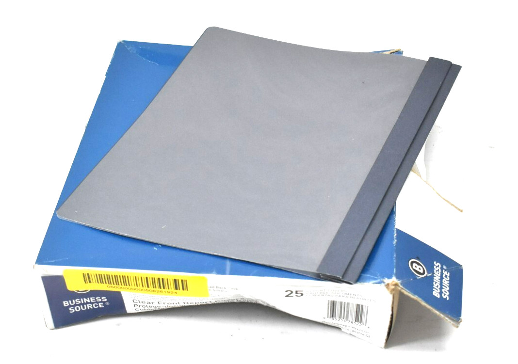 Business Source Report Cover Clear Front 25 Pack 78522 1/2" Letter Size