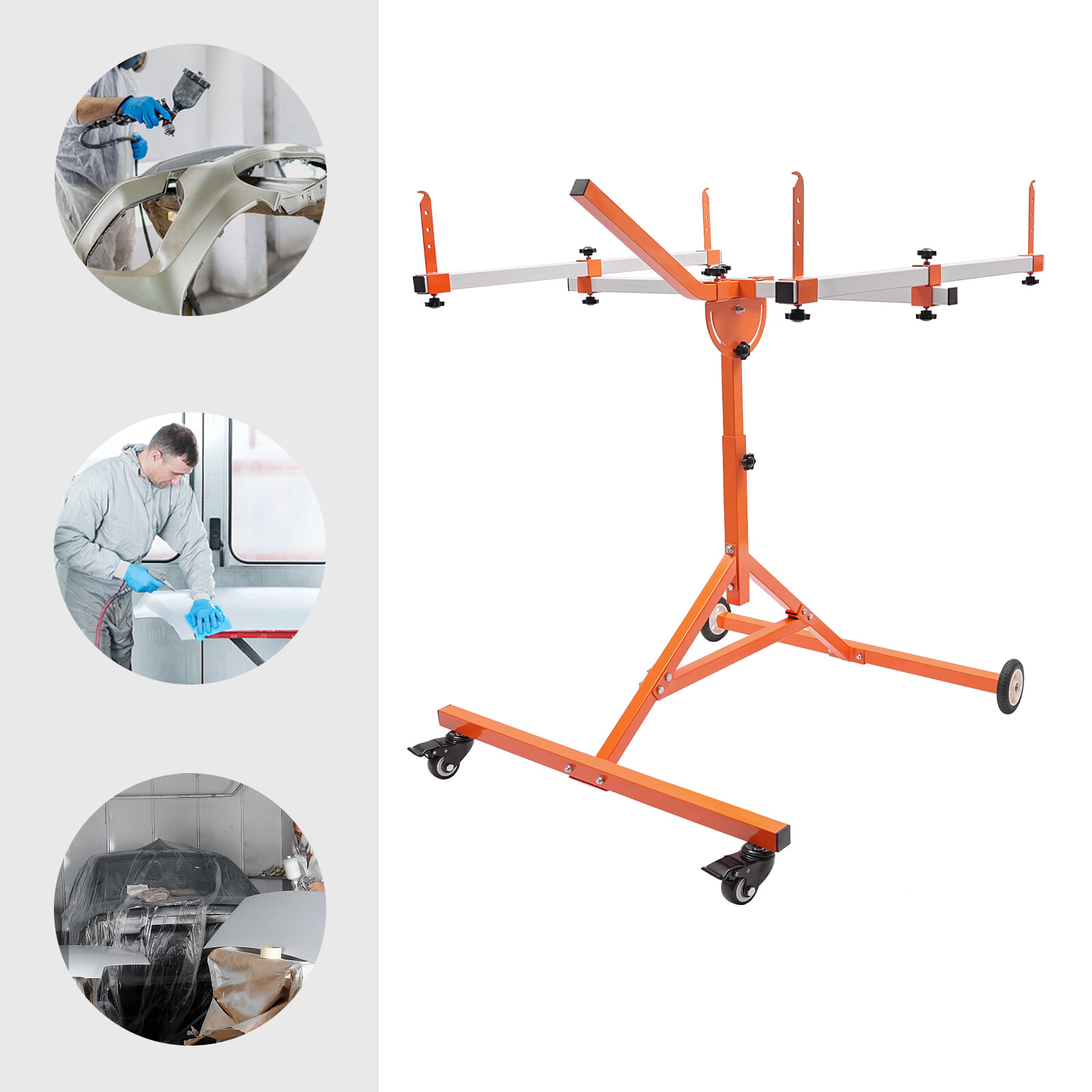 Auto Body Paint Stand Door Hood Fender Panel Painting Rack Holder Support